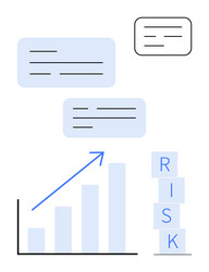 visualizing risk with data analysis growth trends vector image