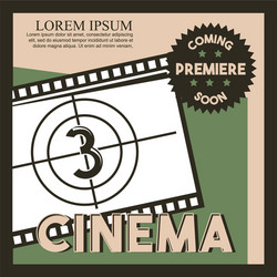 cinema coming soon poster film strip countdown vector