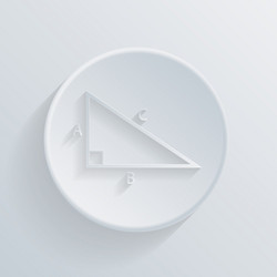 circle icon with a shadow triangle math vector image