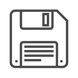 Floppy Disk Line Icon vector image