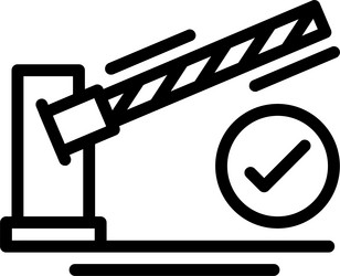 gate access linear style icon design vector image