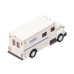 Isometric bank van Royalty Free Vector Image - VectorStock