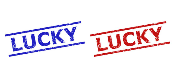 lucky stamps with unclean style and parallel lines vector image