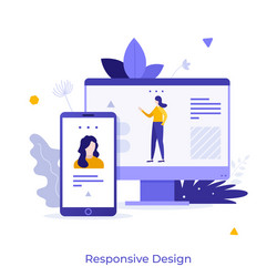 Responsive Website User Profile vector image