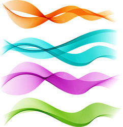 Abstract colorful transparent wave vector