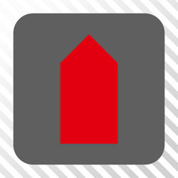 direction up rounded square button vector image
