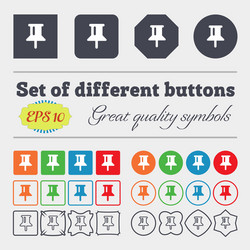 map pointer gps location icon sign big set vector image
