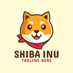Shiba Inu Dog Logo Template Vector Image