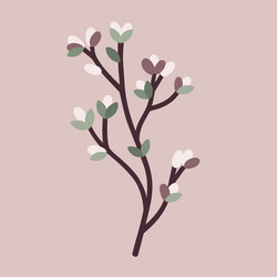 abstract spring tree branch vector image