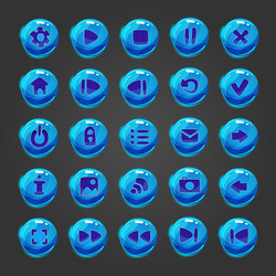 big set of button for game design vector image