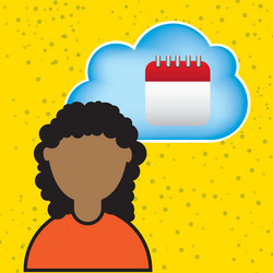 cloud computing design vector image