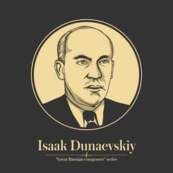 isaak dunaevskiy was a soviet film composer vector image