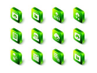 set browser files computer network cloud hacking vector image