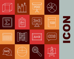 set line xyz coordinate system test exam sheet vector image