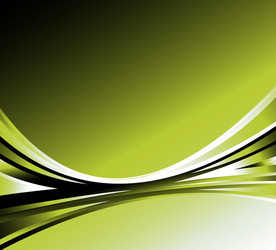 abstract wave background green color glowing vector