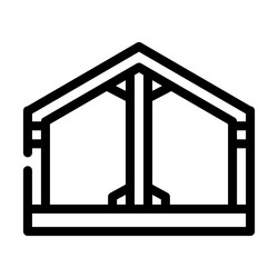 building metallic framework line icon vector image