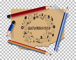 doodle math formula with mathematics font vector image
