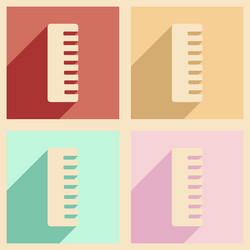 flat with shadow concept and mobile application vector image