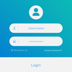 Login form page Royalty Free Vector Image - VectorStock