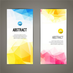 set of polygonal triangular colorful geometric vector image