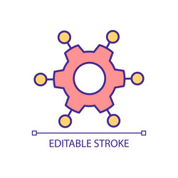setting of digital network rgb color icon vector image
