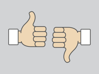 Thumb up and down vector