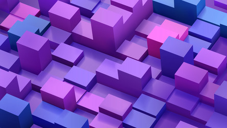 abstract background of cubes and parallelepipeds vector image