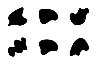abstract blobs liquid and fluid shape pictogram vector image