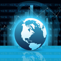 abstract stock globe background vector image