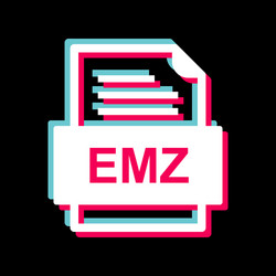 emz file document icon vector image