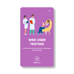 feedback web user testing vector image
