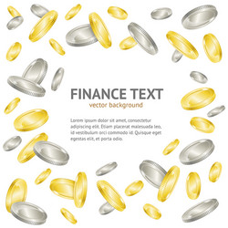 gold and silver coin money banner vector