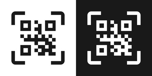qr code set black color vector image