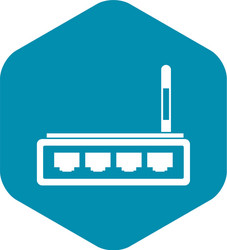 Router icon simple style vector