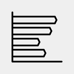 bar chart icon in line style for any projects vector image