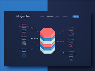 Graphic infographics template for creating mobile vector