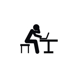 isolated programming icon student element vector image