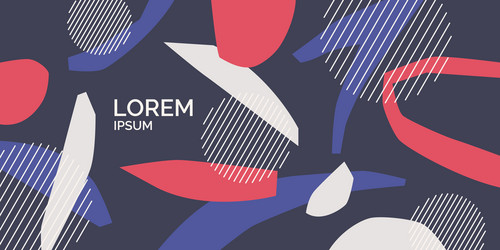 a composition with abstract elements in popular vector image
