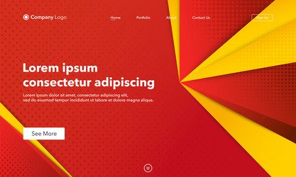 abstract background website landing page template vector image