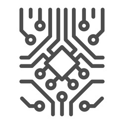 analog processor circuit with diode and microchip vector image