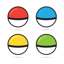 Ícone Poke Ball de Pokemon - Ilustração vetorial isolada em fundo branco e  preto . imagem vetorial de moodbringer© 279362054