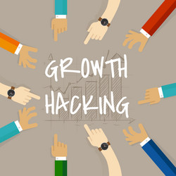 growth hacking business method concept of using vector