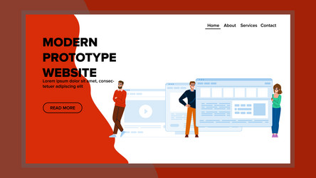 interactive modern prototype websie vector image