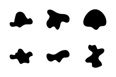 abstract blobs liquid and fluid shape pictogram vector image