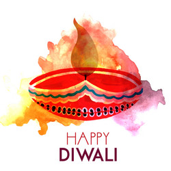Diwali Watercolor Background Vector Image