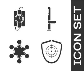 set target sport dynamite stick and timer clock vector image
