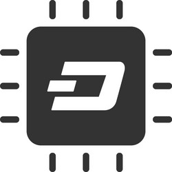 Dash processor chip flat icon vector