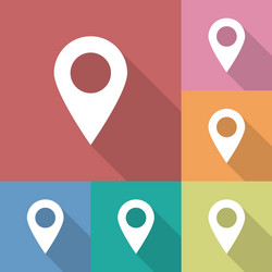 icon of map pointer vector image
