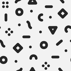 seamless simple pattern in retro memphis style vector image
