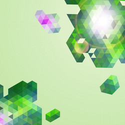 Abstract green geometric background vector